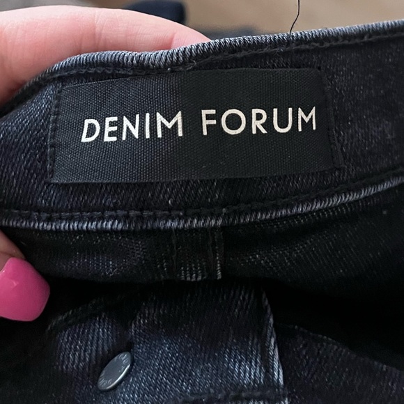 Denim Forum The Lola High Rise Skinny Black Size 28 Grunge Dark Academia Mobwife - Picture 5 of 7